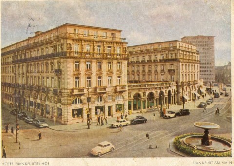 The historic facade of the iconic Steigenberger Frankfurter of in Frankfurt Am Main
