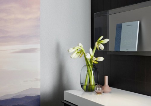 About us, H World International, flowers on shelf